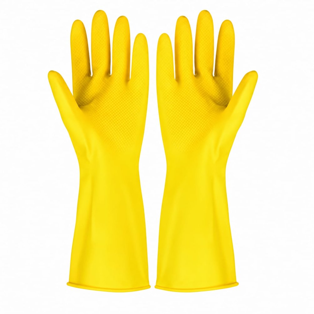 RUBBER GLOVES YELLOW 20